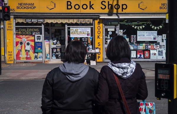 Newham Bookshop with prospective customers